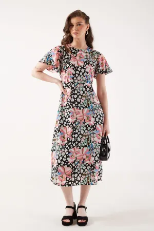 Marc Angelo Flutter Sleeve Dress